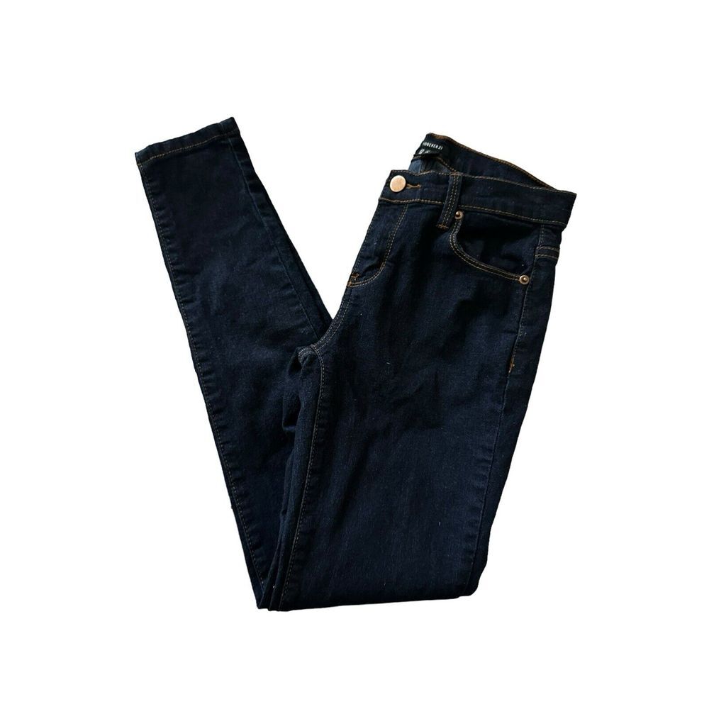 Forever 21‎ Jeans Women's Size 27 Dark Blue Denim Skinny Stretch SEE PHOTOS